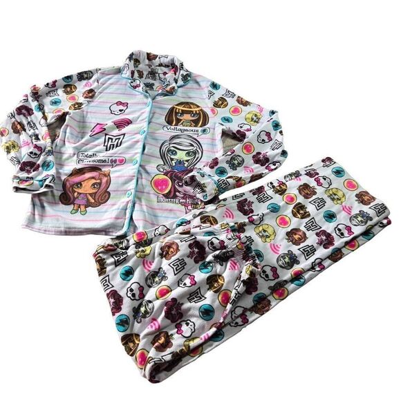 Monster High buttondown Pajamas girls XL14/16 - Picture 1 of 6